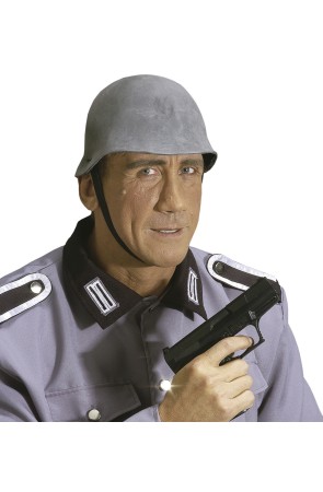 Casco de soldado gris para hombre