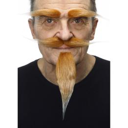 Cejas, bigote y perilla rubia para hombre