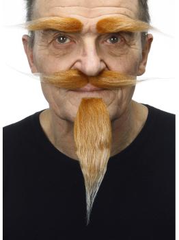 Cejas, bigote y perilla rubia para hombre