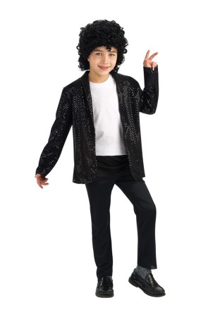 Chaqueta de Michael Jackson Billie Jean con lentejuelas para niño