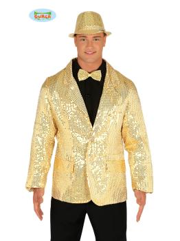 Chaqueta de lentejuelas doradas para hombre
