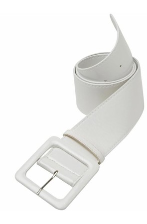 Cinturón blanco de vinilo