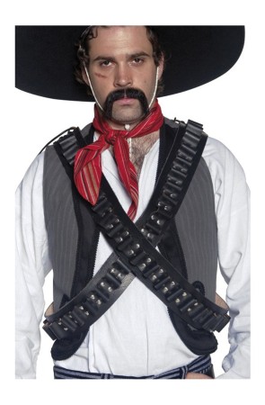 Cinturón de cuero de balas de bandolero del Oeste