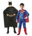 Cofre de disfraces Batman y Superman para niño