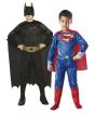 Cofre de disfraces Batman y Superman para niño