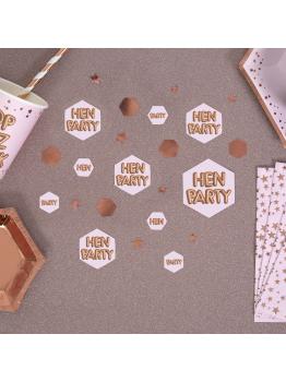 Confeti para mesa "Hen Party" - Glitz & Glamour Pink & Rose Gold