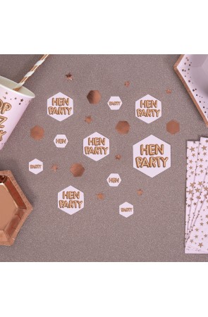 Confeti para mesa "Hen Party" - Glitz & Glamour Pink & Rose Gold