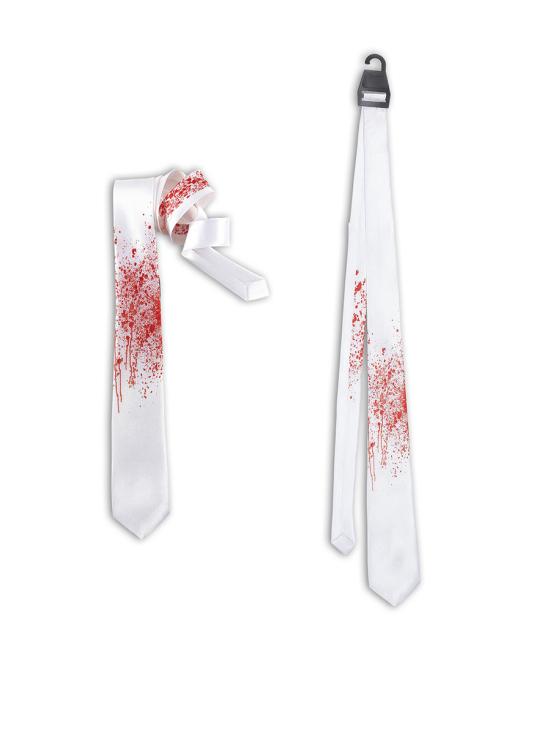 Corbata blanca ensangrentada