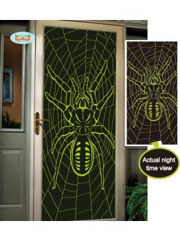 Decoración para puerta tarántula fluorescente