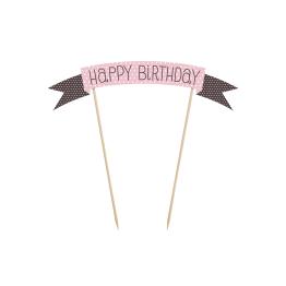 Decoración para tarta "Happy Birthday" - Sweets