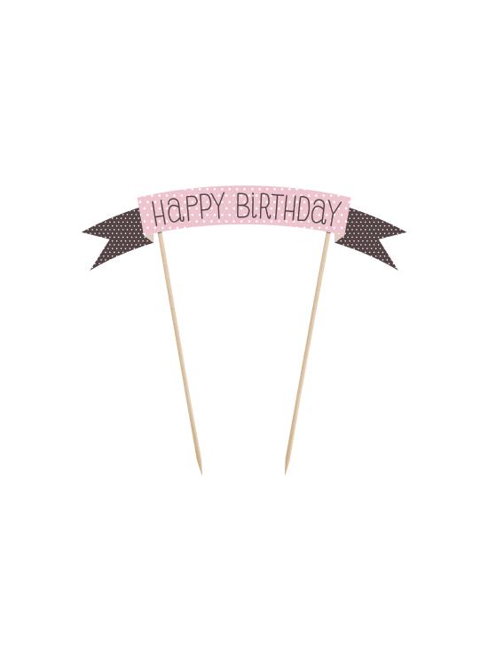 Decoración para tarta "Happy Birthday" - Sweets