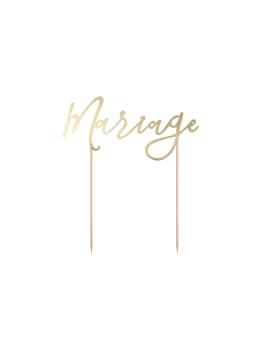 Decoración para tarta "Mariage" -  White & Gold Wedding