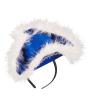 Diadema de tricornio azul con marabú para mujer