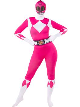 Disfraz Power Ranger rosa segunda piel