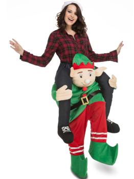 Disfraz a hombros de elfo navideño para adulto