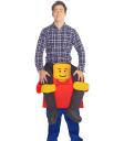 Disfraz a hombros de lego para adulto