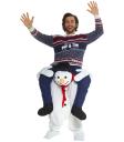 Disfraz a hombros de muñeco de nieve para adulto