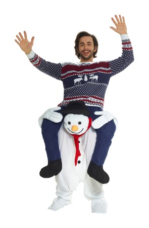 Disfraz a hombros de muñeco de nieve para adulto
