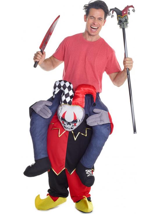 Disfraz a hombros de payaso Arlequín