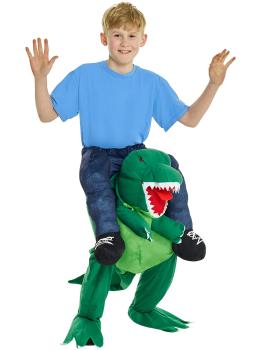 Disfraz a hombros de tiranosaurio infantil