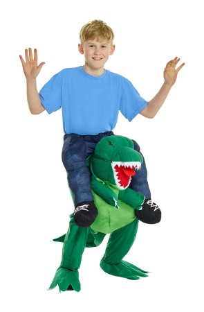 Disfraz a hombros de tiranosaurio infantil