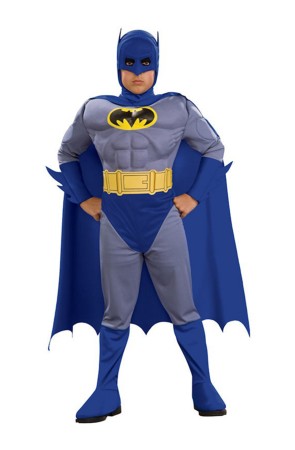 Disfraz de Batman the Brave and the Bold musculoso niño