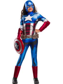 Disfraz de Capitán América Los Vengadores para niña