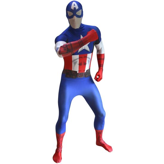 Disfraz de Capitán América Morphsuit Disfraz de Capitán América Morphsuit