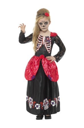 Disfraz Catrina día de los Muertos para niña.