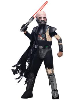 Disfraz de Darth Vader dañado en combate deluxe para niño