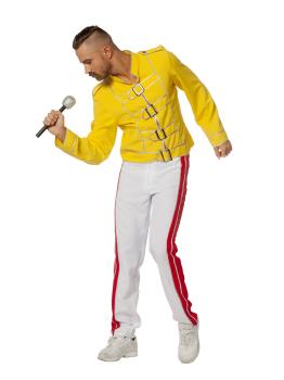 Disfraz de Freddie Mercury amarillo para hombre