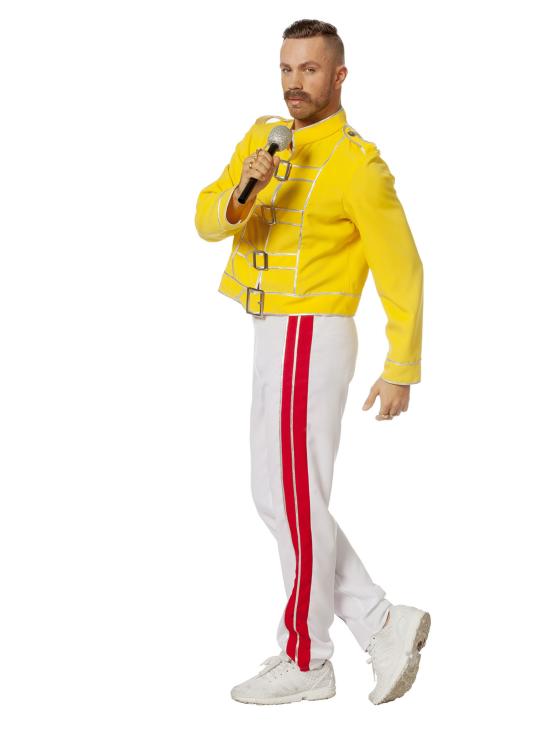 Disfraz de Freddie Mercury amarillo para hombre