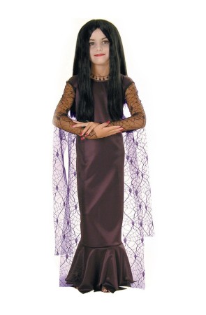 Disfraz de Morticia La Familia Addams para niña