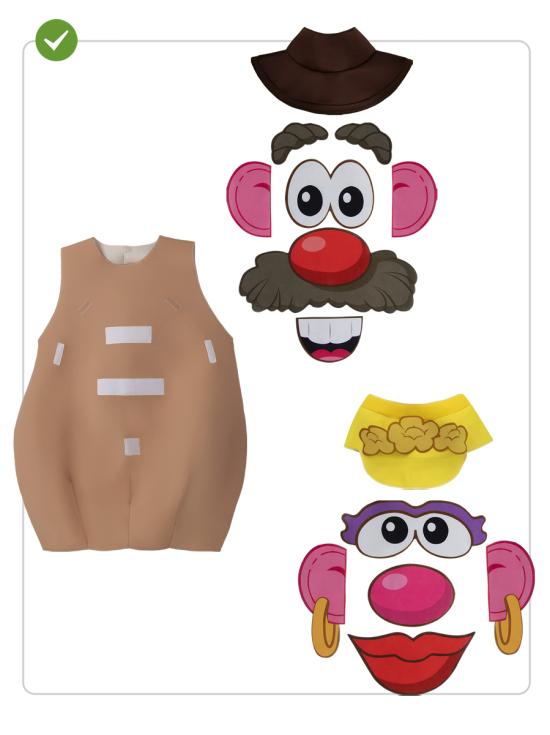 Disfraz de Mr Mrs Potato para adulto