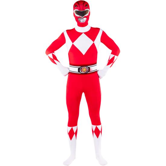 Disfraz de Power Ranger rojo segunda piel