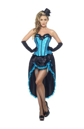 Disfraz de bailarina burlesque azul