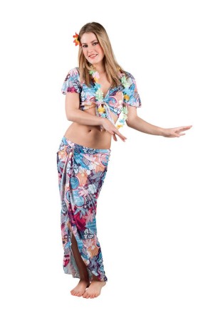 Disfraz de belleza hawaiana para mujer
