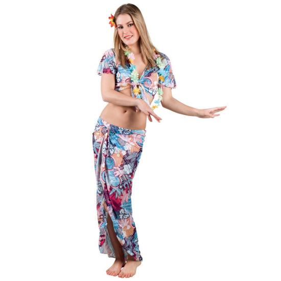 Disfraz de belleza hawaiana para mujer