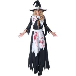 Disfraz de bruja de Salem sangrienta para mujer