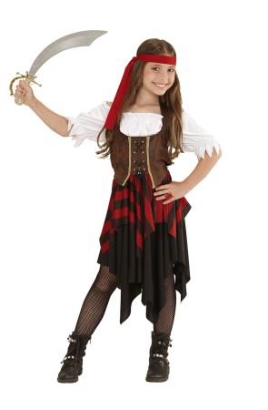Disfraz Pirata Bucanera Malvada para niña