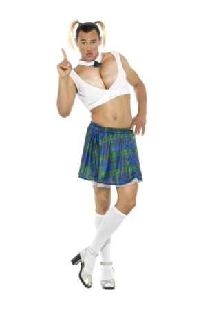 Disfraz de Colegiala Macho-Men para hombre