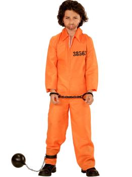 Disfraz de Convicto Infantil – Mono Naranja de Preso para Niños