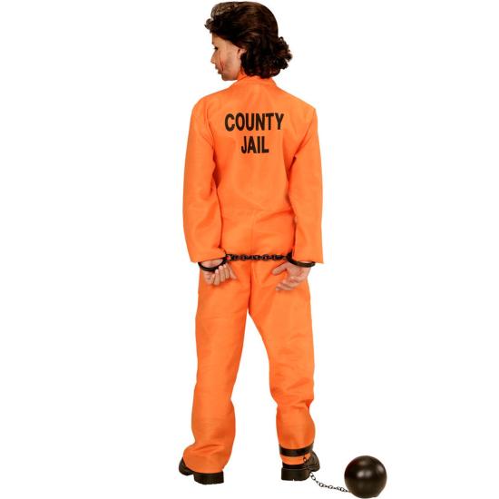 Disfraz de Convicto Infantil – Mono Naranja de Preso para Niños