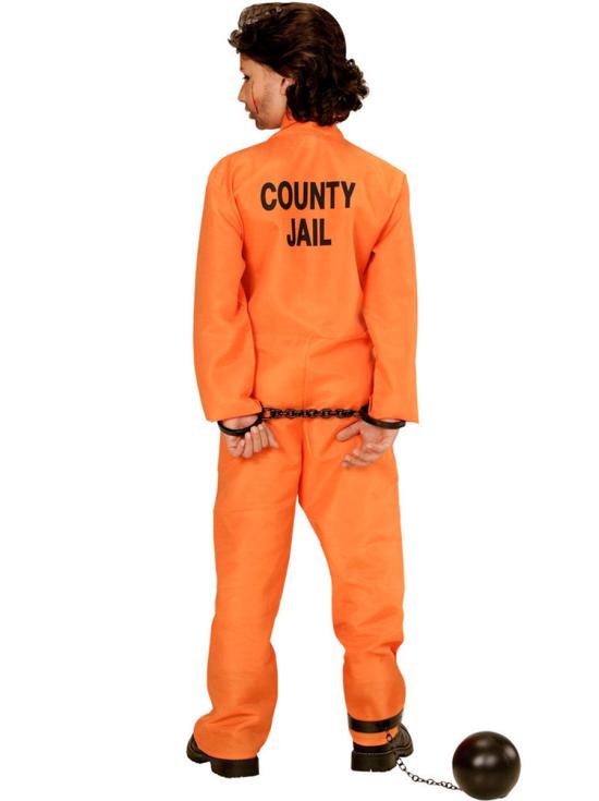 Disfraz de Convicto Infantil – Mono Naranja de Preso para Niños