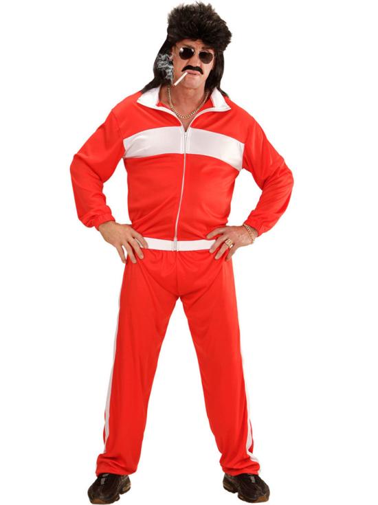 Disfraz de deportista rojo para hombre