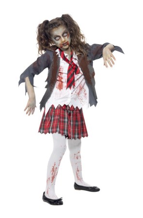 Disfraz Estudiante Zombie para niña