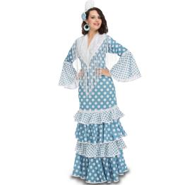 Disfraz Flamenca Turquesa para adulta