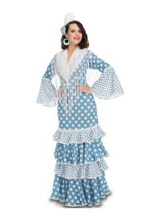 Disfraz Flamenca Turquesa para adulta