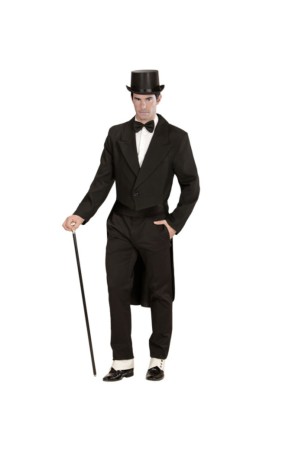 Disfraz de frac elegante para hombre talla grande