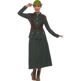 Disfraz Soldada Segunda Guerra Mundial adulta